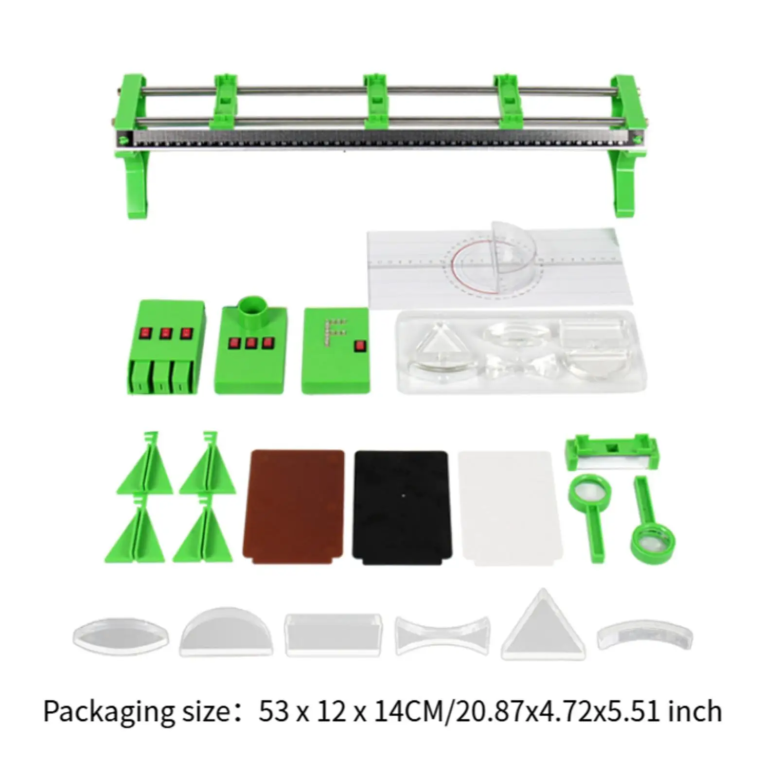 Kits de experimentos ópticos, herramienta de demostración de clase multifunción, instrumento óptico físico, enseñanza en el aula, lente convexa cóncava