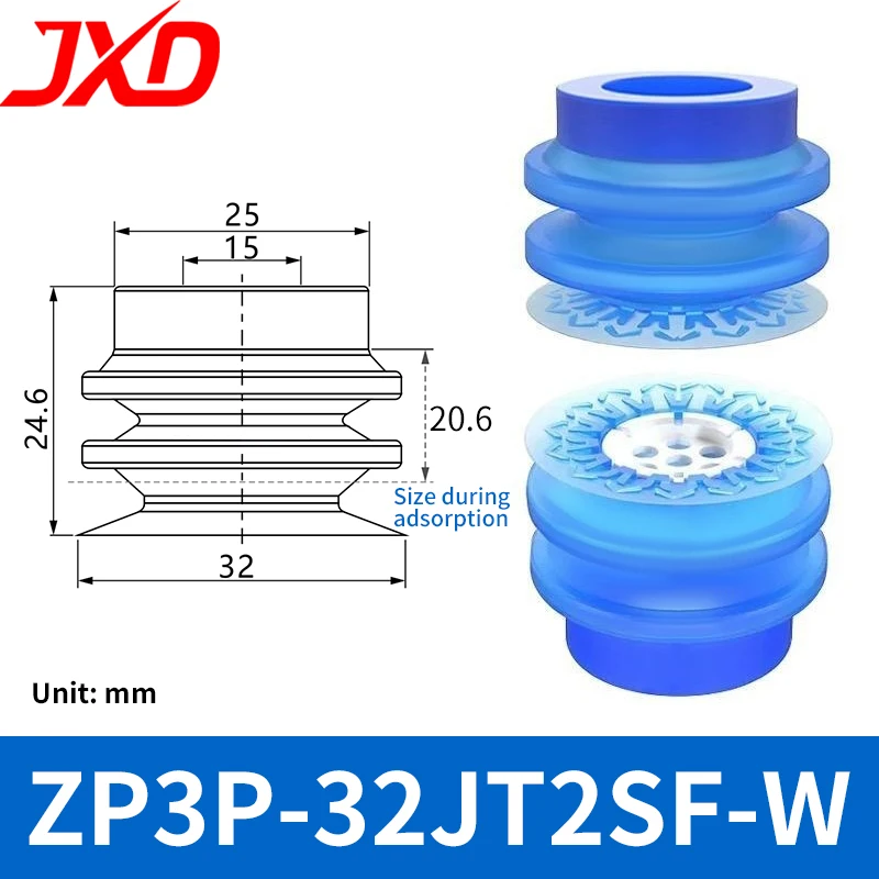 ZP3P Series Vacuum Suction Cup 20-50mm Silicone