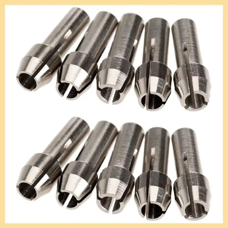 

GOOD-Mini Drill Chuck 1/8Inch (3.2Mm) Diameter Mini Drill Bit Chuck For Dremel Rotary Tools Power Tool Accessories 10 Pack