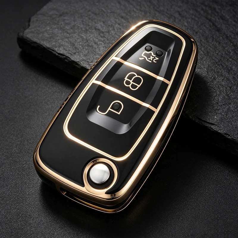 3-Tasten TPU Autoschlüssel-Fernbedienungsabdeckung für Ford Mondeo Transit Tourneo Custom Ranger C-Max S-Max Focus MK3 Galaxy