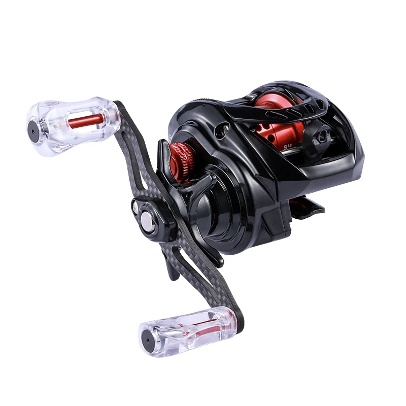 

Lizard smooth and Lightweight 152g Carbon body and handle with deep and shallow metal spool magnetic system baitcasting reel