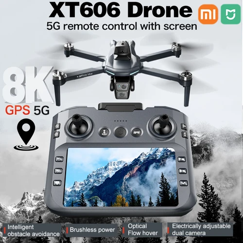 XIAOMI nuevo XT606 GPS Drone 8K HD cámara dual profesional 5G WIFI FPV evitación de obstáculos sin escobillas RC Quadcopter Dron juguete MIJIA