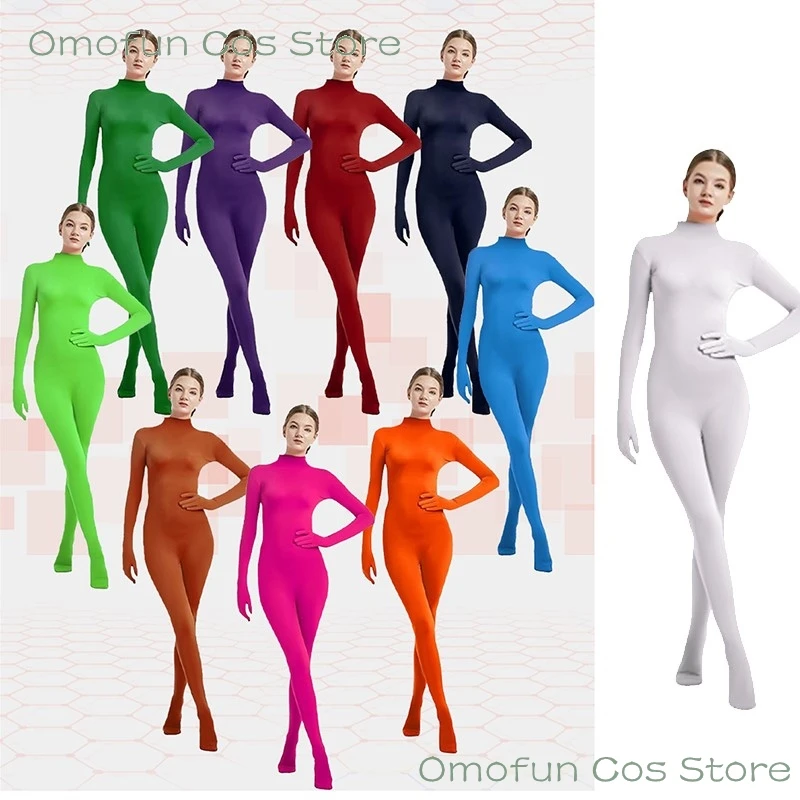 Kig Fursuit Cosplay Accessories Undershirt Adult Full Body Zentai Spandex Skin Tight Suits Halloween Party Base Layer Colorful