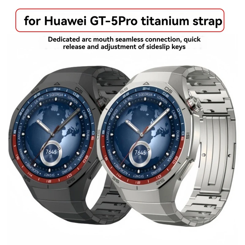 Titanium Alloy Strap For Huawei Watch GT5 Pro 46Mm Watchband Quick Release Wristband No Gaps Luxury Titanium Strap