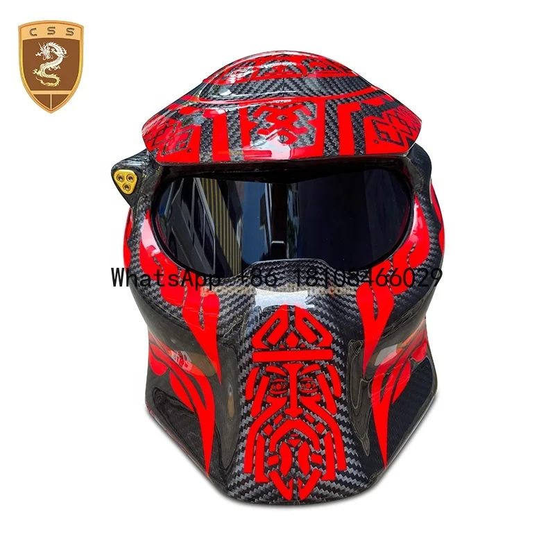 Full Face Real Carbon Fiber Motorcycle Helmet Racing Black Carbon Protect Helmet Universal Auto Accessories