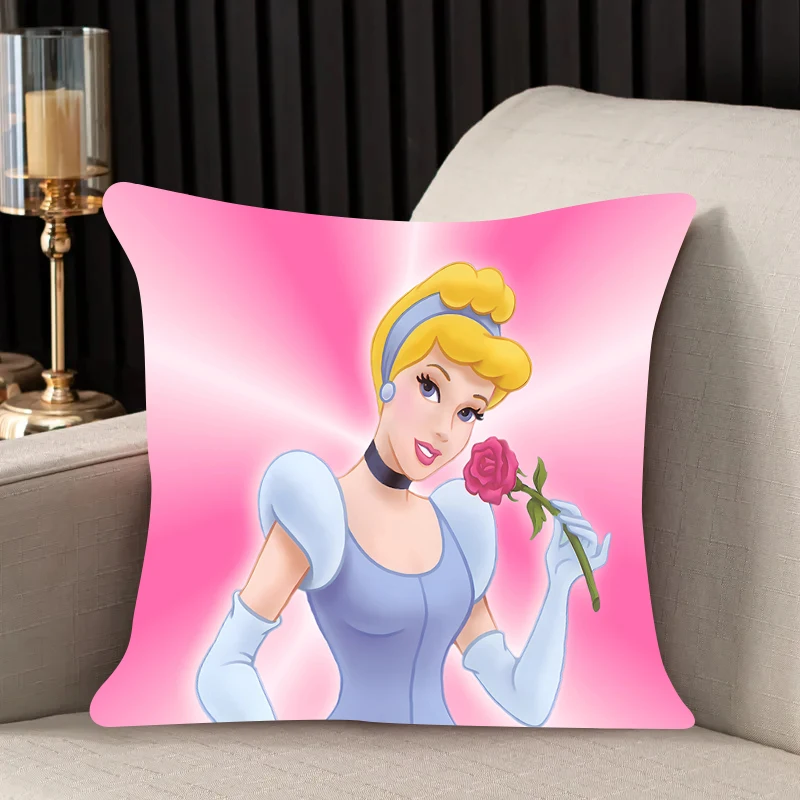 Dekorasi rumah bantal penutup Cinderella iving kamar tidur kantor mobil 45x45 Dakimakura bantal lempar sarung bantal persegi dekorasi rumah