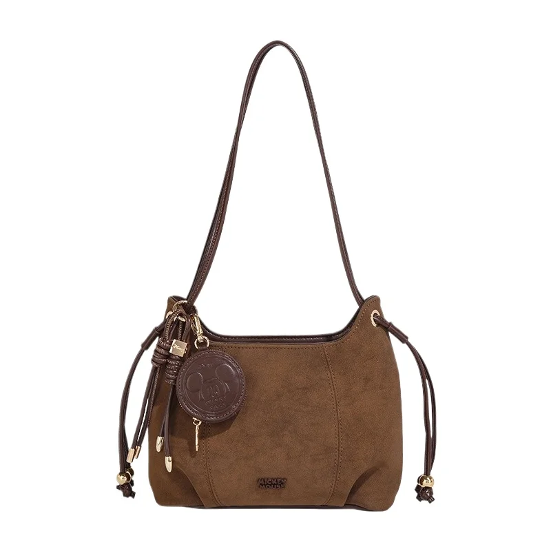 

Disney Mickey Retro Shoulder Bag Women Luxury Winter New Versatile Purse Handbag Casual Daily Use Fashion Style