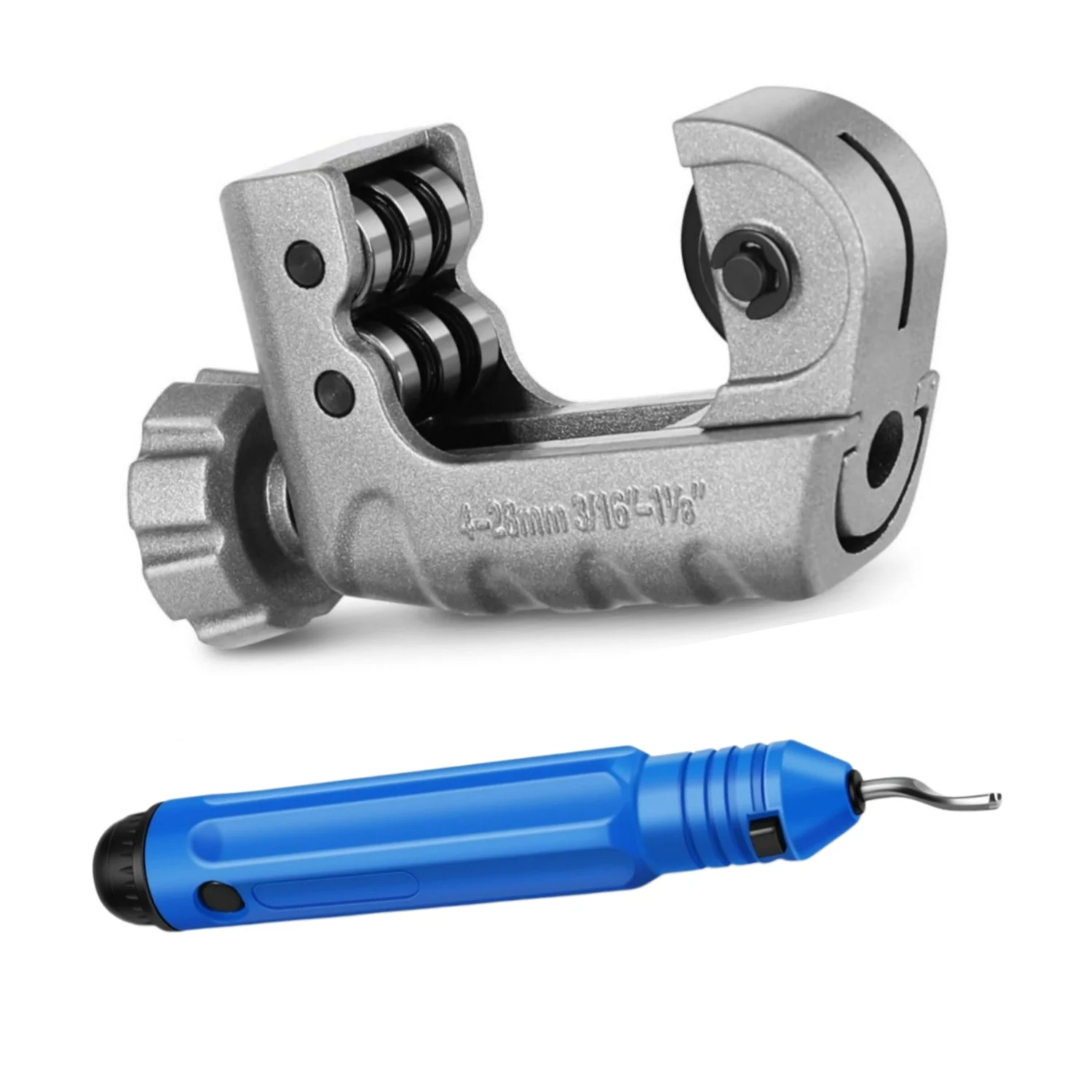 Kupferrohrschneider-Werkzeug, 5/32''-1-7/64'' (4-28 mm), Rohrschneider-Design, passend für enge Räume, geeignet für Aluminium, dünnen Stahl und PVC ﻿