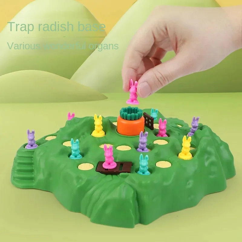 

Bunny Rabbit Competitive Trap Tablet Board Games Play Chess Children Family Fun Montessori Interactive Educational Toys For Kids