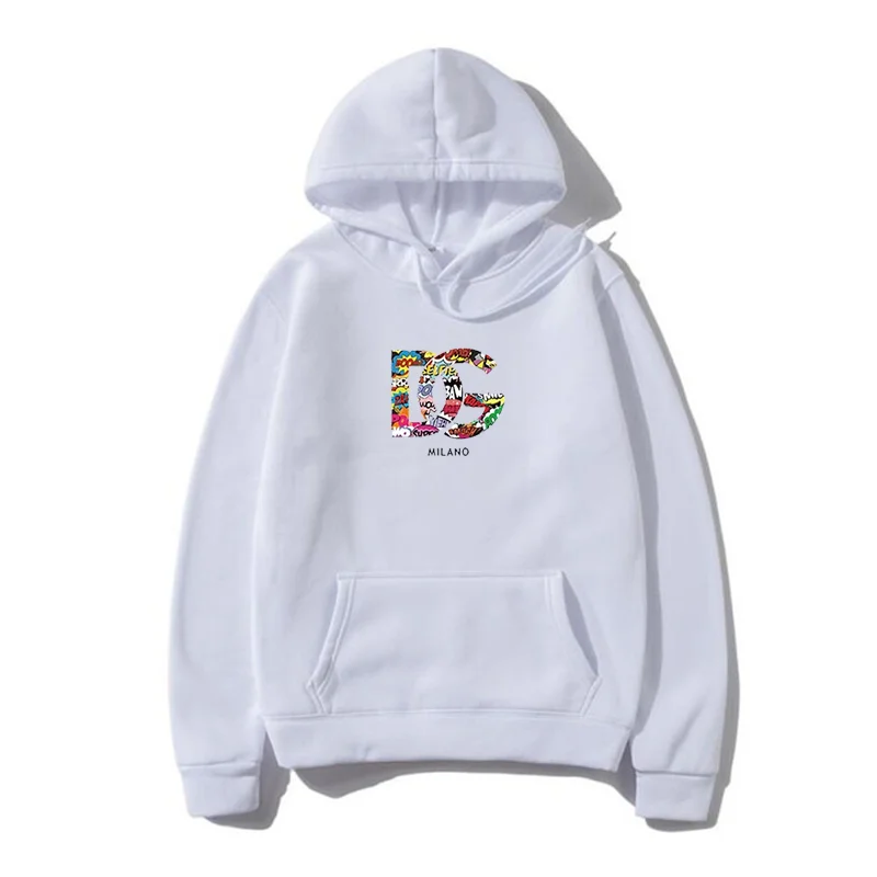 Funny DIC printed cotton hoodies for men and women, hip-hop sweaters, street pullovers, woolen sweaters, autumn and winter