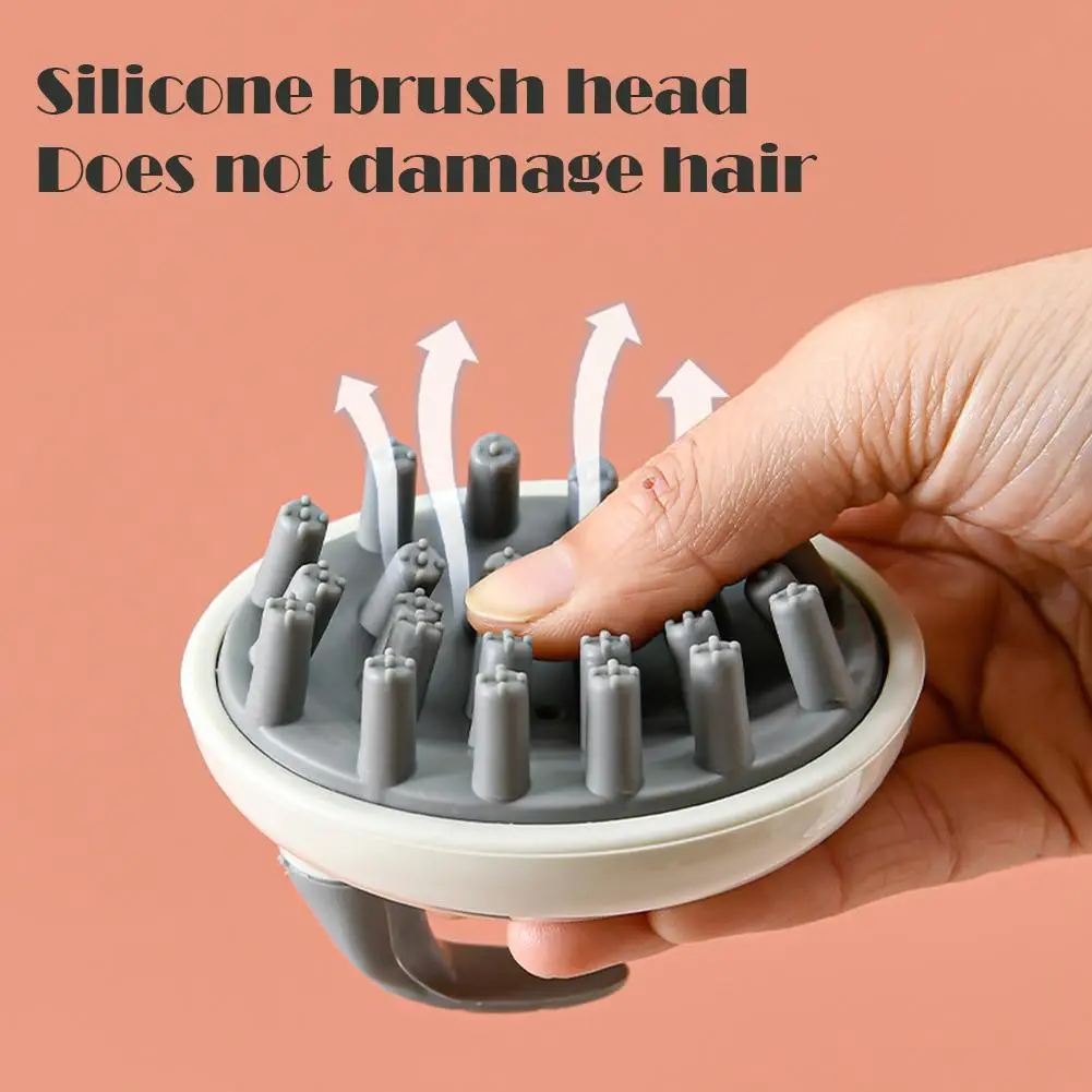 Silicone Shampoo Head Scalp Massage Brush Silicone Body Brush Hair Washing Comb Bath SPA Shower Massage Hair Brush