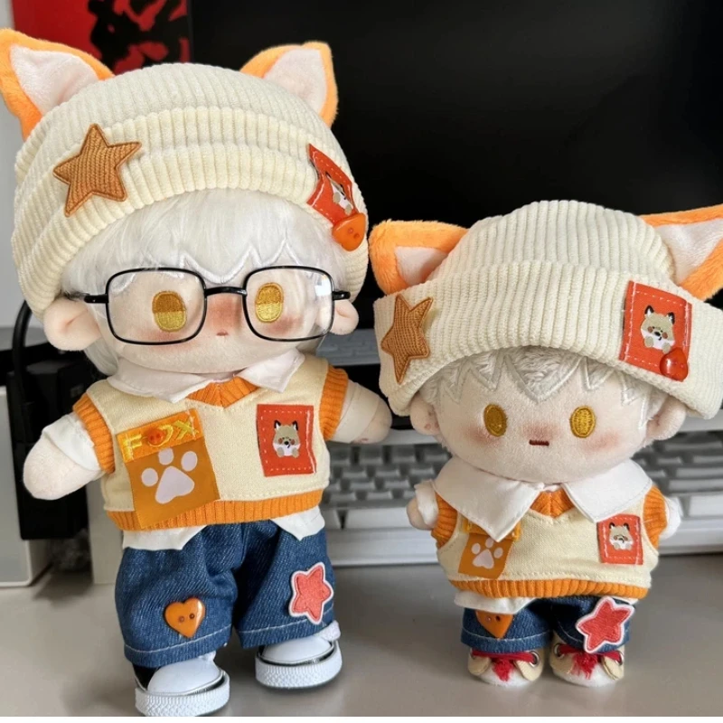 

Only Clothesspot Kava Cotton Doll Clothes Sweet Orange Fox Non Attribute 10/15/20cm Replacement Outfit Set For Plush Doll