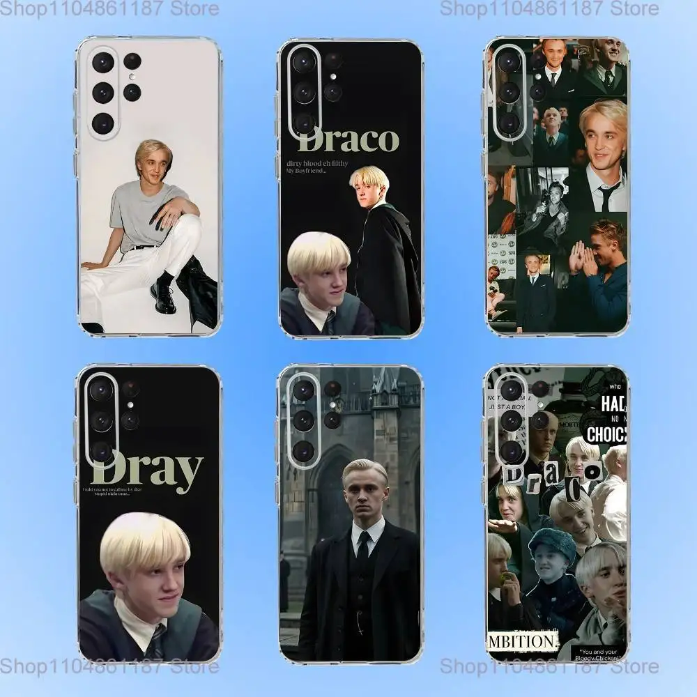 

Actor D-Draco Malfoy Phone Case For Samsung S24,30,21,22,23,20 FE,lite,PIus,Ultra,5G,Note,9,10 Transparent Cover