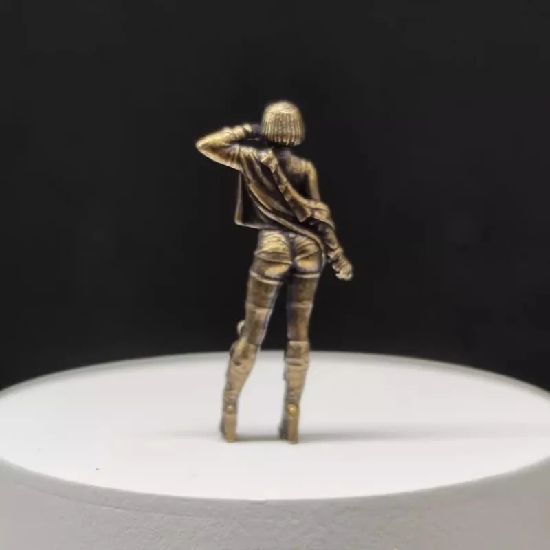 황동 모던 하이 부츠 뷰티 1:64 모델 액션 피규어, 미니어처 데스크탑 자동차 인테리어 장식 액세서리 장난감