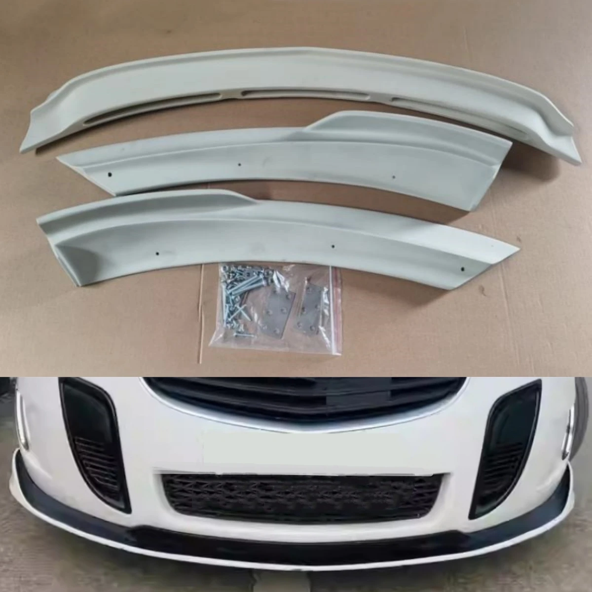 Car Resin Fiber Front Lip for Buick Regal Opel Insignia GS 09-16 Modified New Style Unpainted Front Shovel