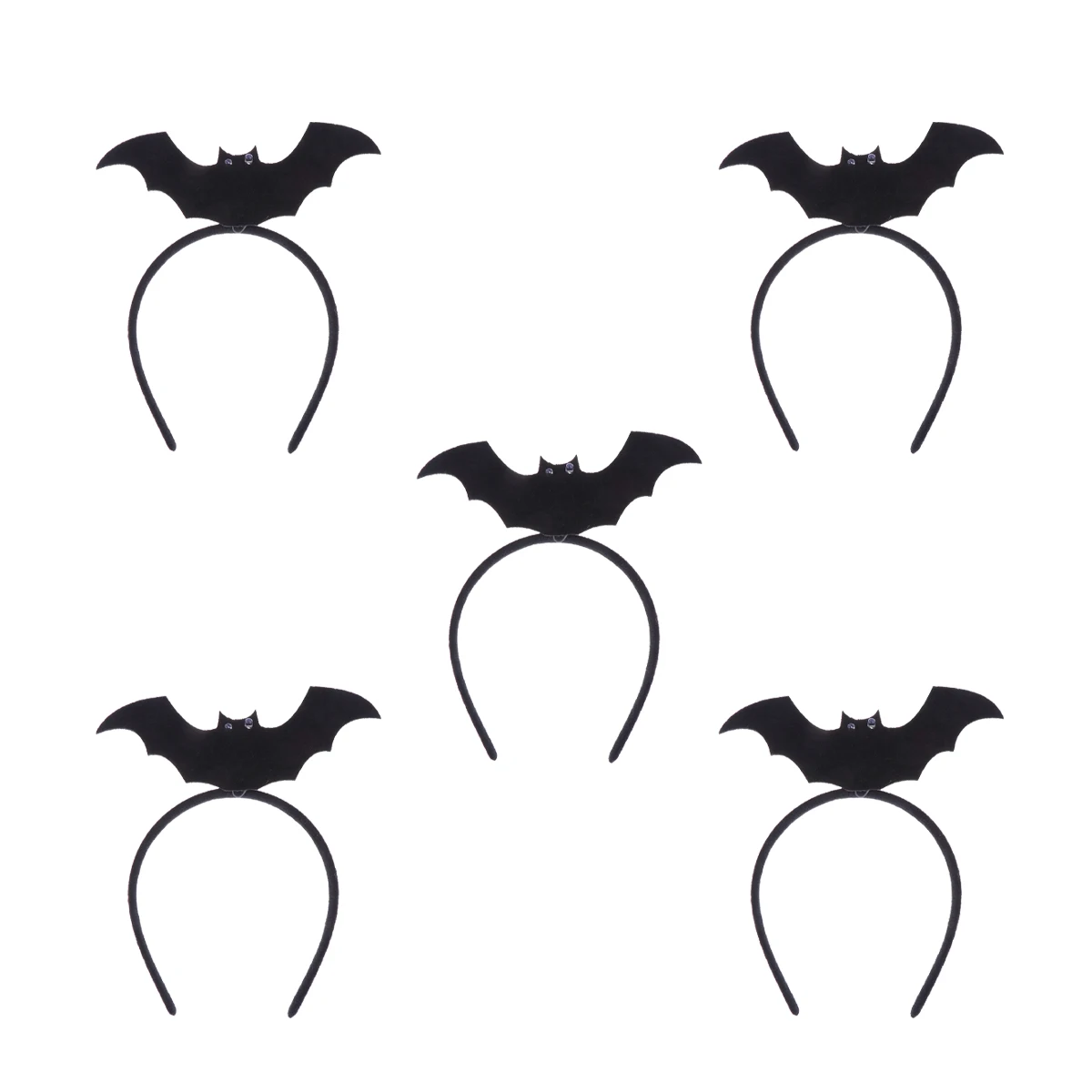 

5 Pcs Glowing Bat Head Hoop Halloween Hair Headdress for Headband Party Headwear