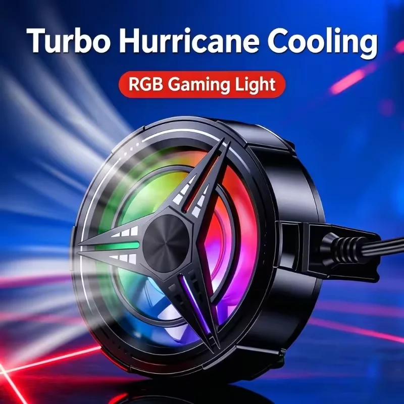 2026 For Gaming Phone Cooler Fan With USB Power Input Smart Thermal Regulation And RGB LED Lights For Immersive Play New