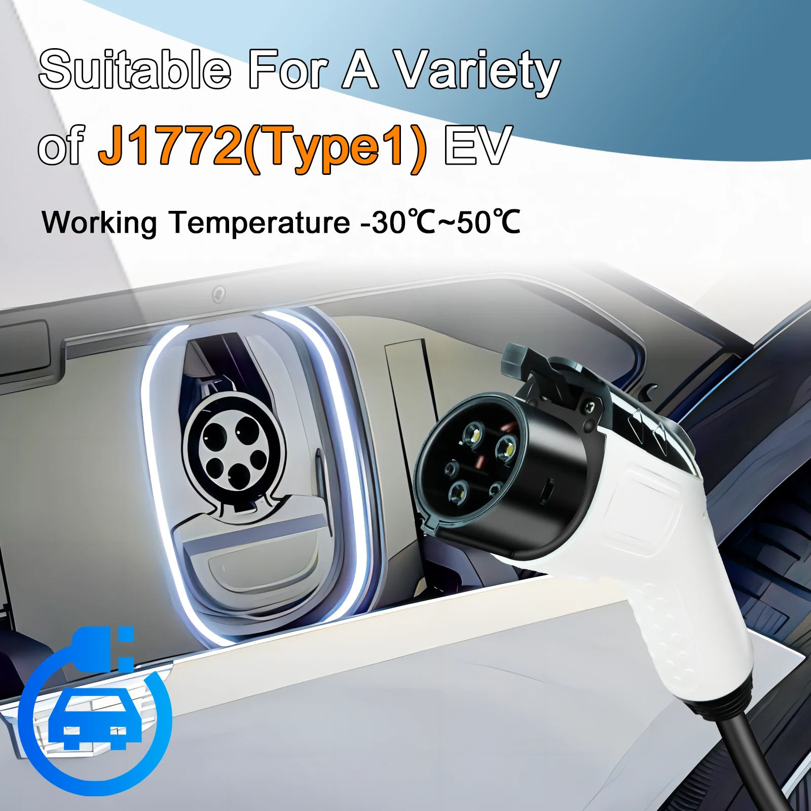 GUWIEYG-Extension de câble de charge Vope1 pour voiture électrique, compatible avec J1772 EV, chargeur 21 pieds 250V Max