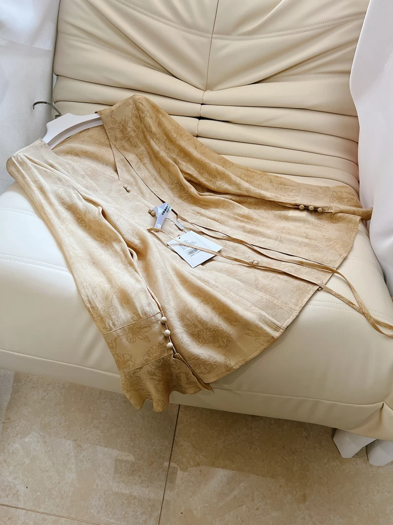 Nieuwe Chinese Sle Faionable Beau Lente Zomer Zijden Damesset Gentlewoman's Retro Rok Broek Moderne Traditie Dr