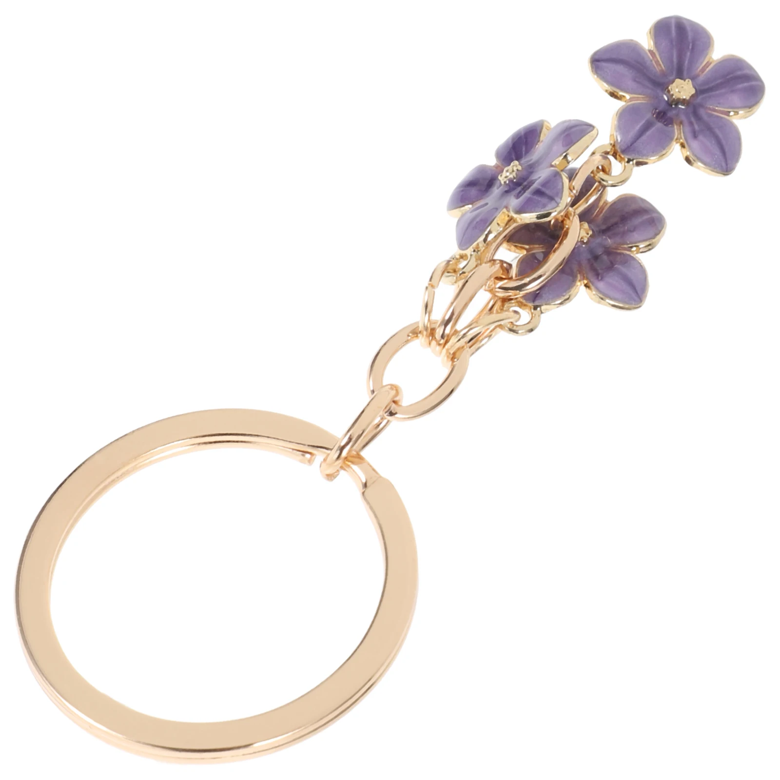 

Cherry Blossom Keychain Aesthetic Bag Accessories Charms Cute Car Purple for Keychains