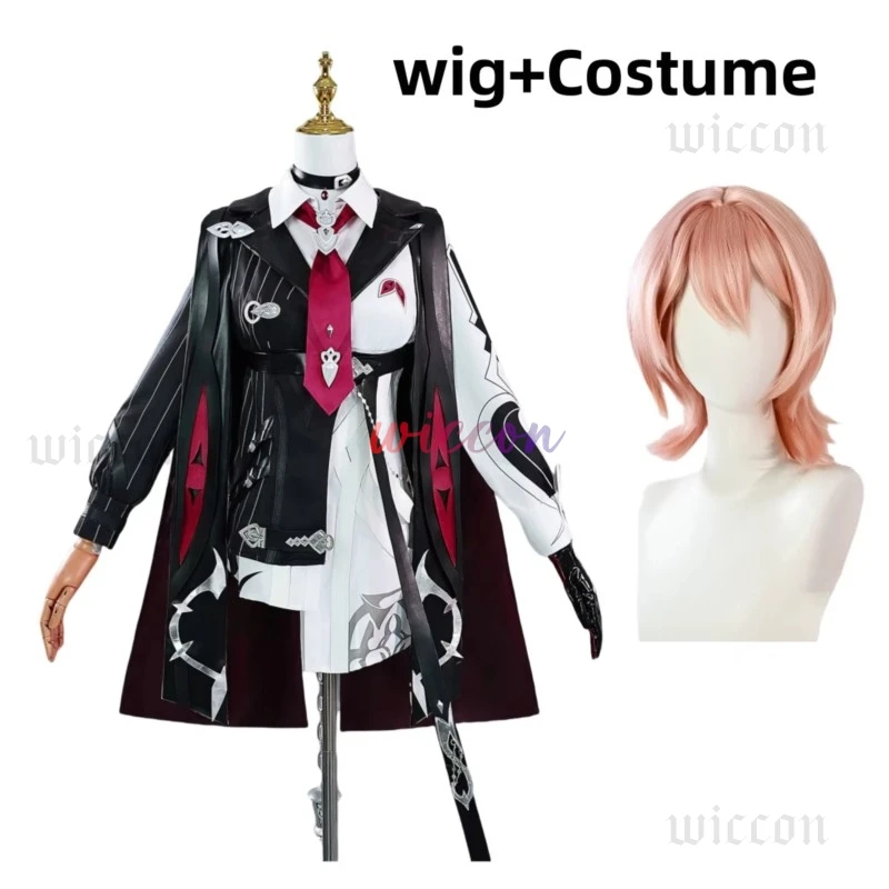 Gioco Honkai Impact 3 Tsavorite Lanterna Costume Cosplay Parrucca Cappotto lungo nero Trench Abito Uniforme sexy Scarpa Donna Vestito di Halloween