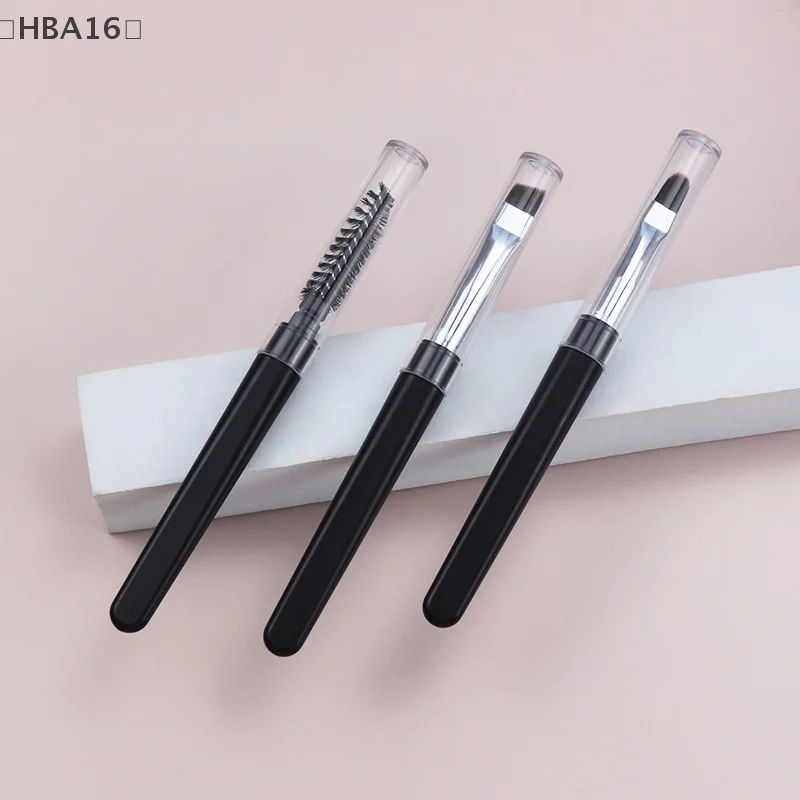 แบบพกพาอายแชโดว์แปรงแต่งหน้าขนาดแปรงแต่งหน้าคิ้วซิลิโคน Glit Essential เครื่องสําอางค์เครื่องมือพร้อมฝาปิด