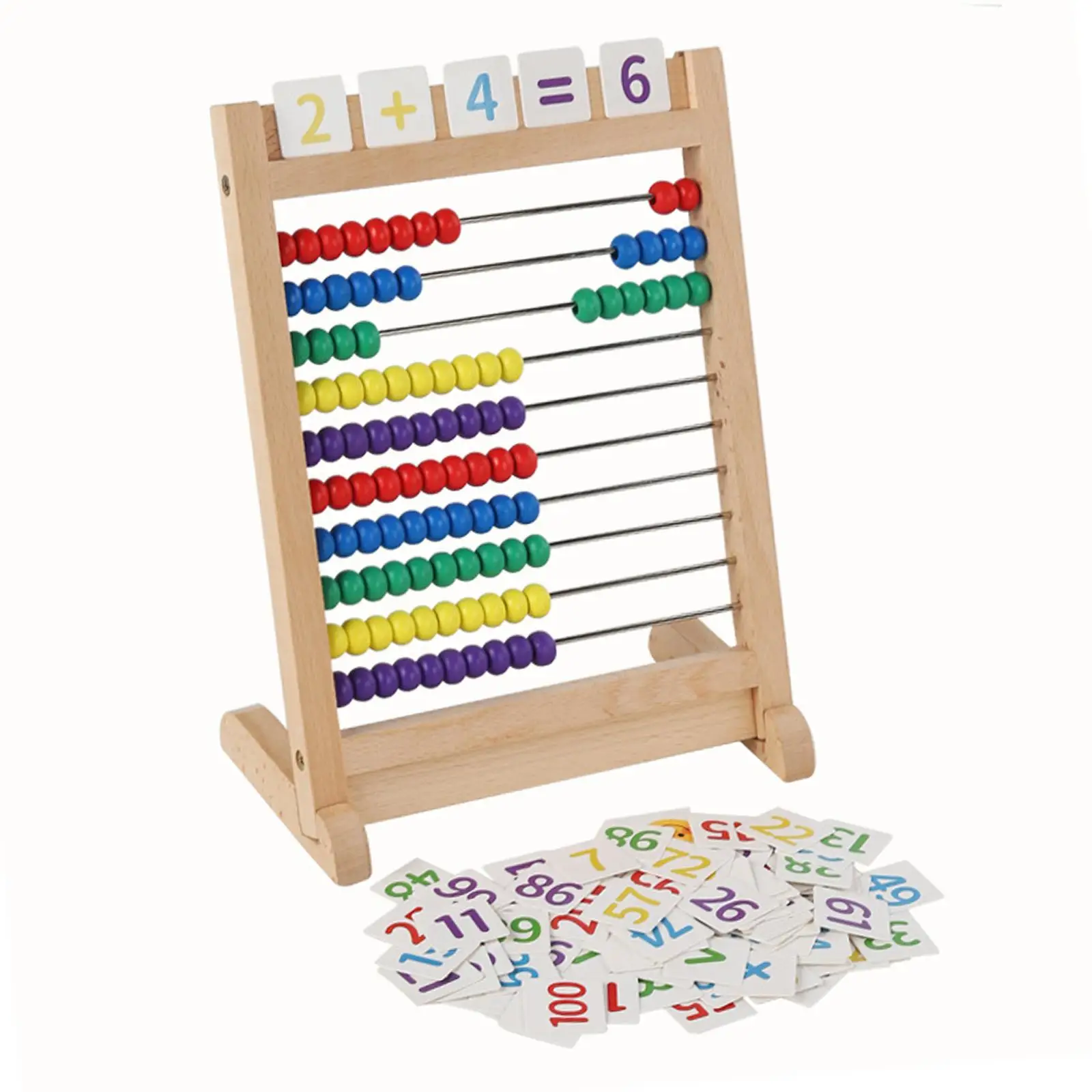 Abacus Math Games Set para crianças pré-escolares, adicionar subtrair, Ten Frame