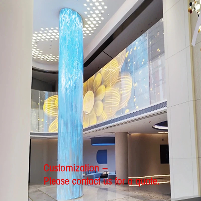 custom.Flexible Ultra Transparent Film LED Screen Indoor Full Color High Transparency Glass Window LED Advertising Video Display