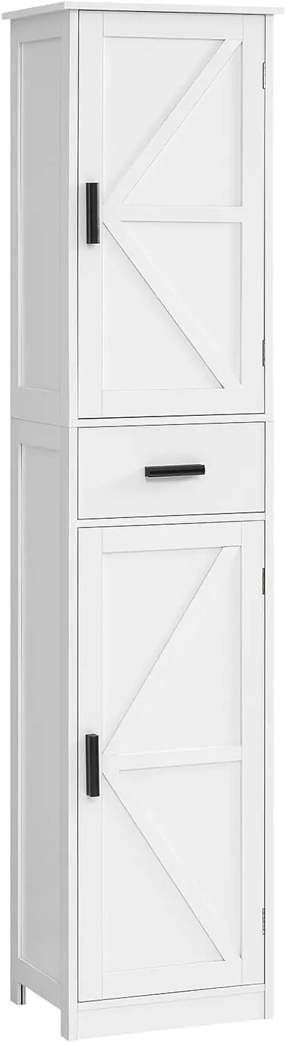 

Tall Bathroom Cabinet, Storage Cabinet with 6 Shelves & Drawer, Bathroom Storage Cabinet with Ajustable Shelves