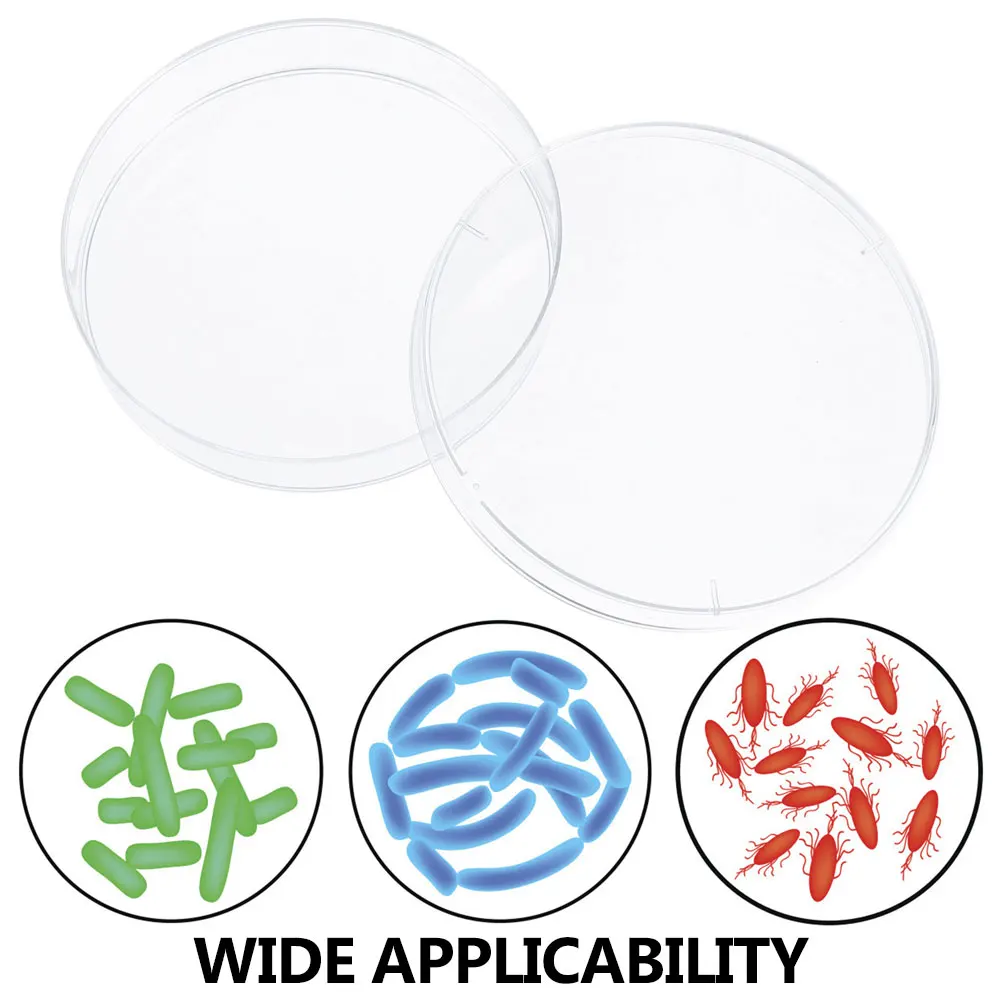 

30pcs Cell Culture Dish Clear Plastic Petri Dishes with Lids Disposable Lab Plates for Science Projects Bacteria Analysis