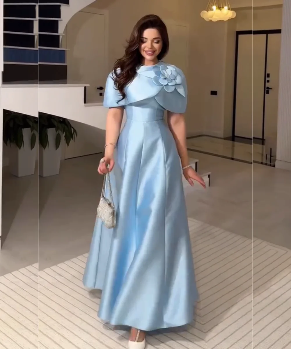 

Индивидуальные простые вечерние платья А-силуэта из шармеза с плиссированными цветами, вырезом-лодочкой, длинные, на заказ, в китайском стиле