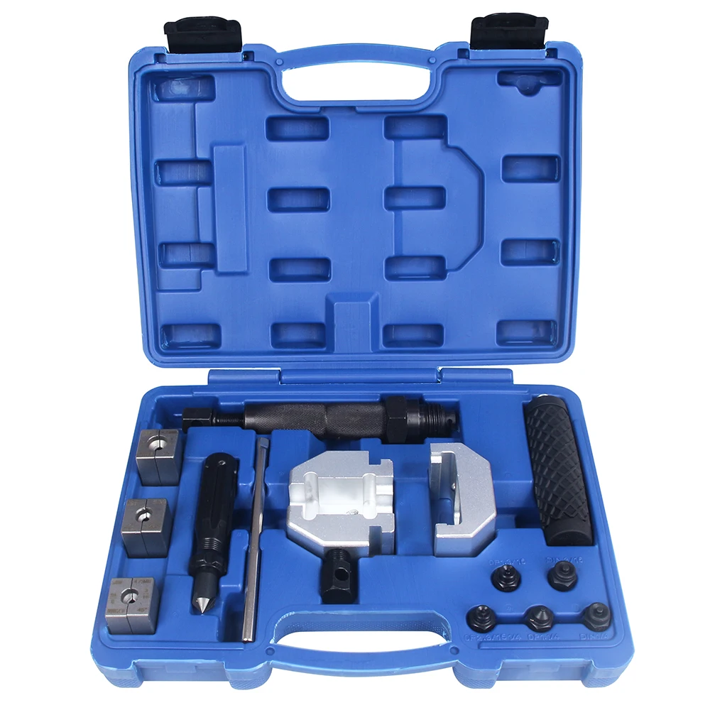 

18PCS Hydraulic Double-Bender for Brake Pipe Flaring Tools Kit SAE + DIN Flares to 3/16"" 4.75mm 5mm 6mm Pipes Universal