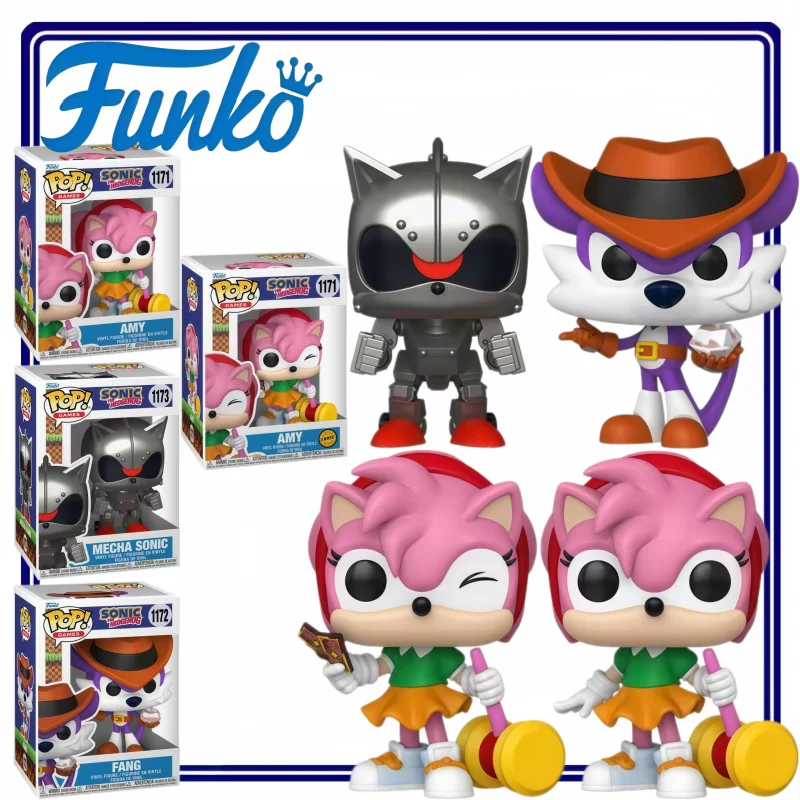 Figura Coleccionable Funko Pop de Sonic The Hedgehog, Escultura Clásica del Videojuego, Decoración de Escritorio, Artículo Decorativo Conmemorativo