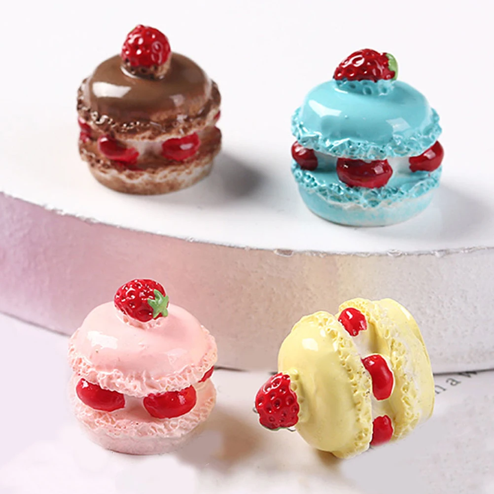 

18pcs Simulation Cake Miniature Pretend Play Toy Realistic Decorative Food Prop Dollhouse Mini House Accessories
