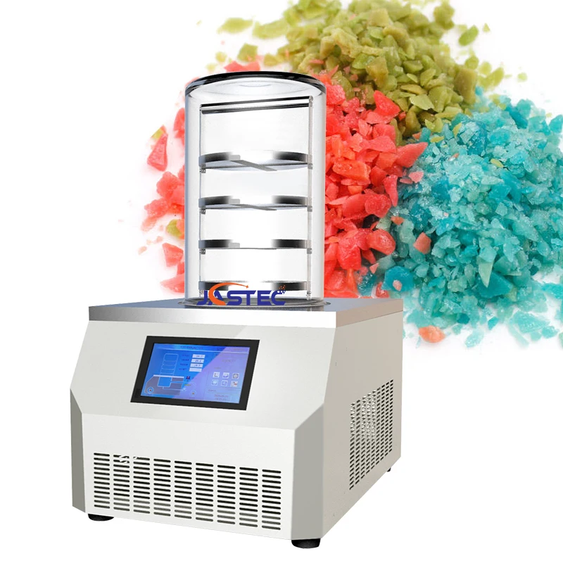 Mini Lyophilizer Dry Halal Soft Sweet Candy Laboratory Dry Ice Cream Powder Small Vegetable Vacuum Mini Freeze Dryer