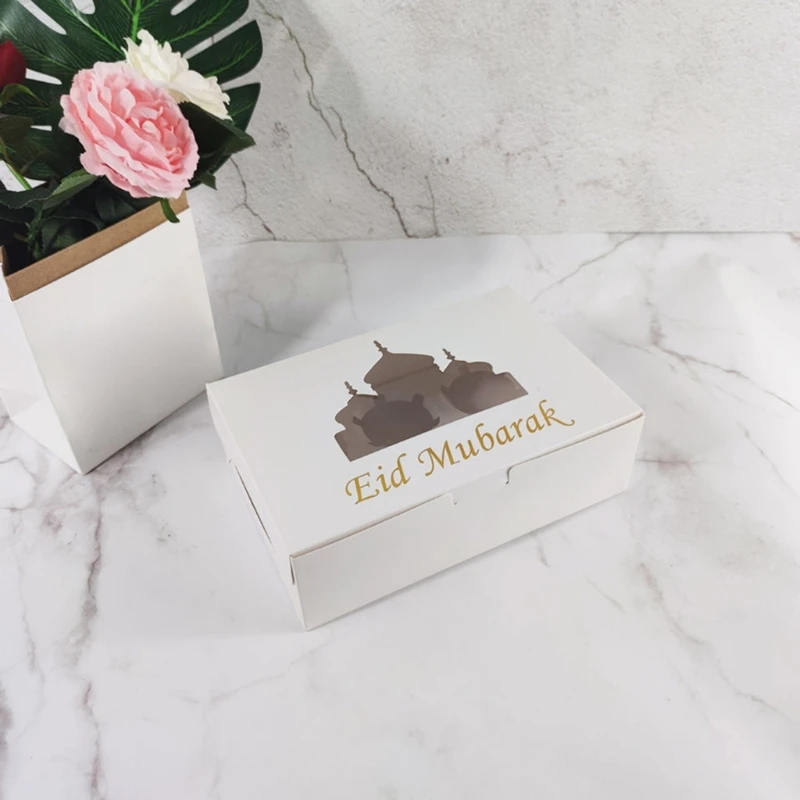 Kotak Cupcake Idul Fitri Wadah Pembungkus Makanan Hadiah Anak Laki-laki dan Perempuan Dropship
