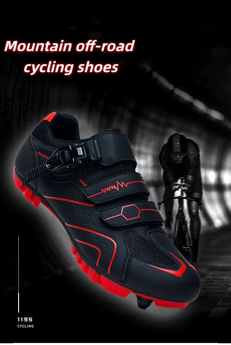 SPD-Rennradschuhe mit Stoßdämpfung und Langlebigkeit, geeignet für Rennen auf Langstreckenstraßen, MTB-Mountainbike-Offroad-Fahren – Detail 9