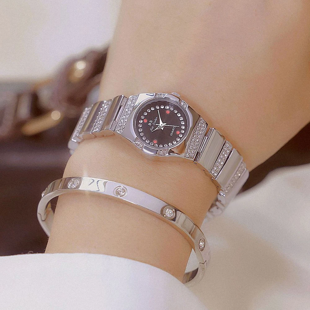 BS Bee Sister Fashion Elegancki damski zegarek Luksusowe damskie zegarki na rękę z okrągłą tarczą Stop Kwarc Wodoodporne zegarki damskie Prezenty