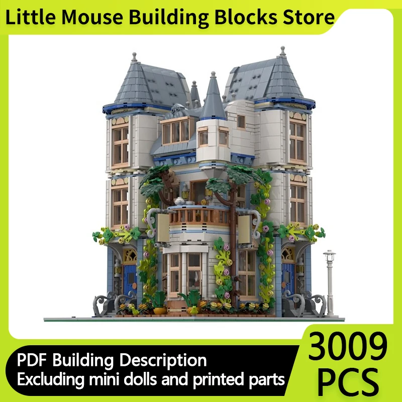 

Модель City Street View MOC, строительные кирпичи, замок, проживание в семье, модульные технологии, подарки, праздник, сборка, детские игрушки, костюм