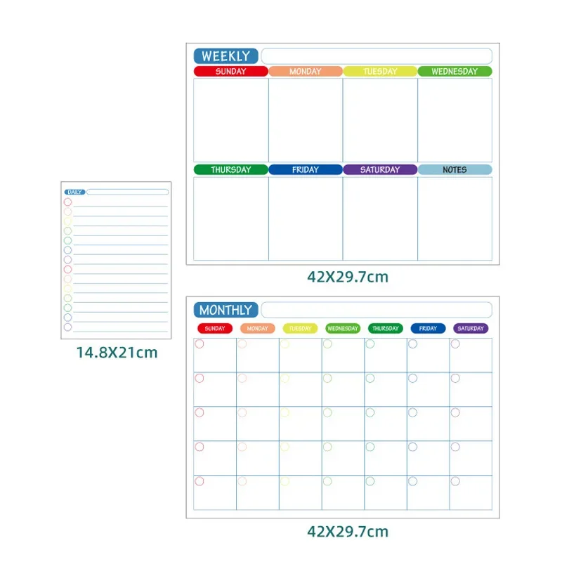 Calendar Table Dry Erase Fridge Sticker Message Board Menu Magnetic Calendar For Fridge Monthly Weekly Planner Whiteboard