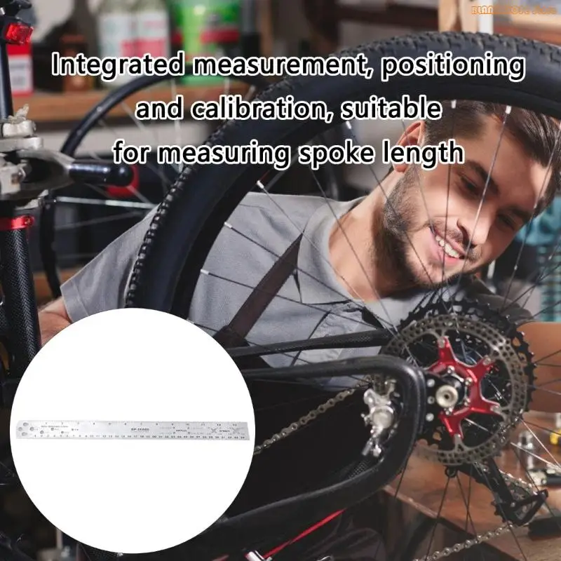 K1AE Strong Steel Spoke Length Gauges Bike Wheel Truing for 13 Inch Bike Wheel Hub Positioning Measurement Device