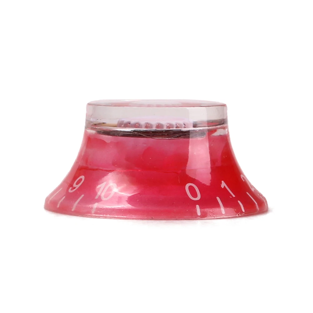 

3pcs High Quality Plastic Guitar Control Knobs Volume Tone Caps for Electric Guitar Potentiometer Red Round Durable