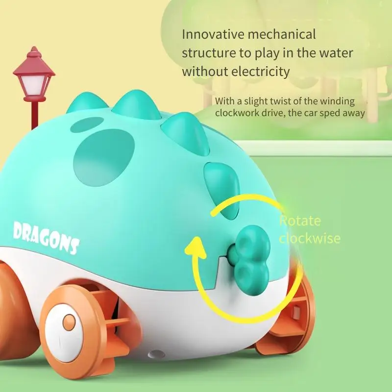 الأطفال ريبوك برمائية ديناصور بالقصور الذاتي سيارة لعب المياه لعبة الاستحمام سلسلة Windup الحيوان الاستحمام السباحة لعب المياه