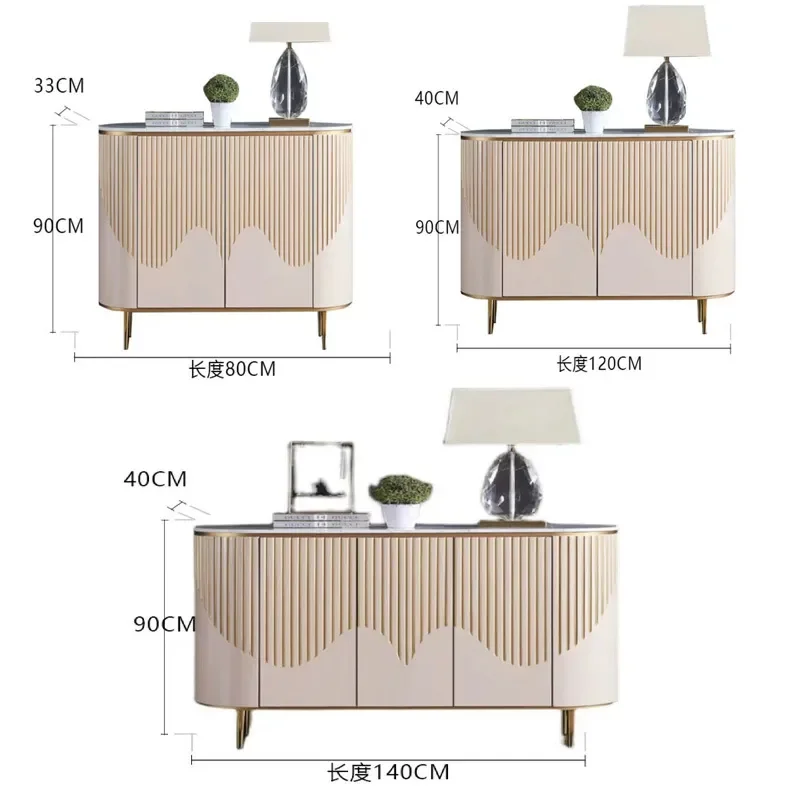 Italian Light Luxury Marble Porch Cabinet Home Shoe Storage Modern Living Room Multi-functional Locker Art Partition Shelf
