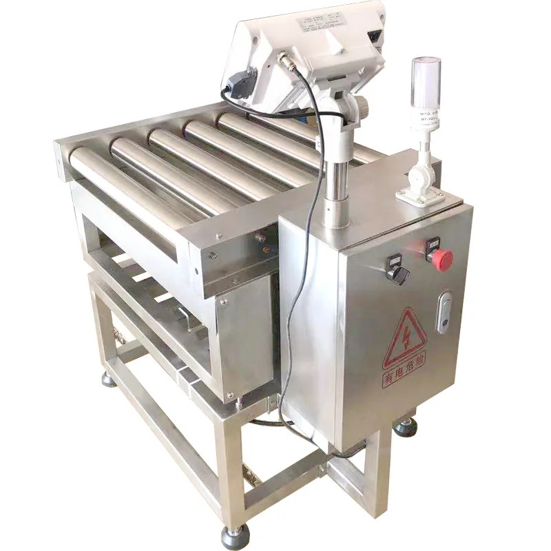 

Assembly line automatic weight check power roller scale stainless steel precision belt scale upper and lower limit alarm printin
