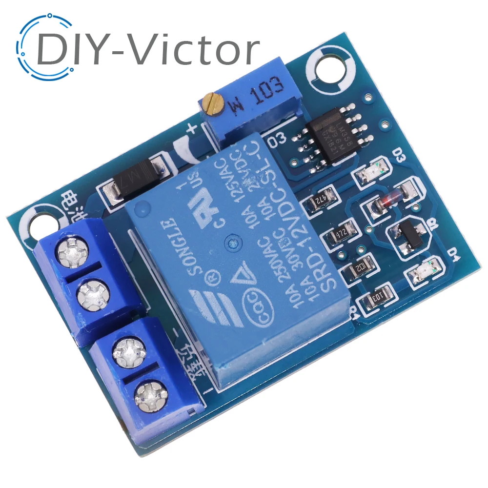 DC 12V Battery Undervoltage Low Voltage Cut off Automatic Switch Recovery Protection Module Charging Controller Protection Board