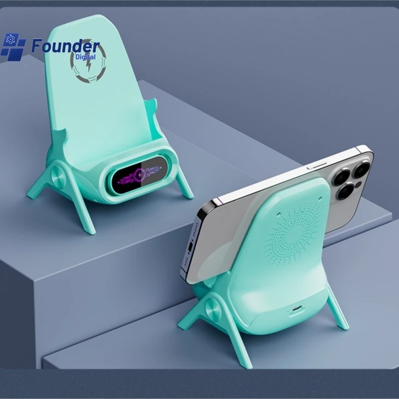 

3C Founder Lazy Mobile Phone Stand Desktop 2025 New Wholesale Creative Wireless Charging Phone Stand Suporte Pra Celular