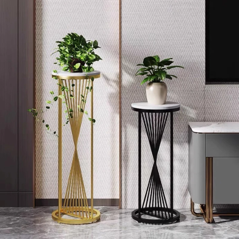 

Nordic Floor Standing Plant Stand Metal Multi-Tier Shelf for Living Room TV Corner Balcony Space-Saving Indoor Flower Pot Holder
