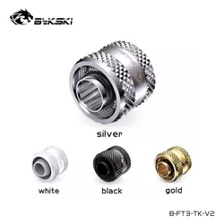 Bykski 10X16mm Hose Tube Hand Compression Brass Fittings Soft Tubing Water Cooling Connector,B-FT3-TK-V2