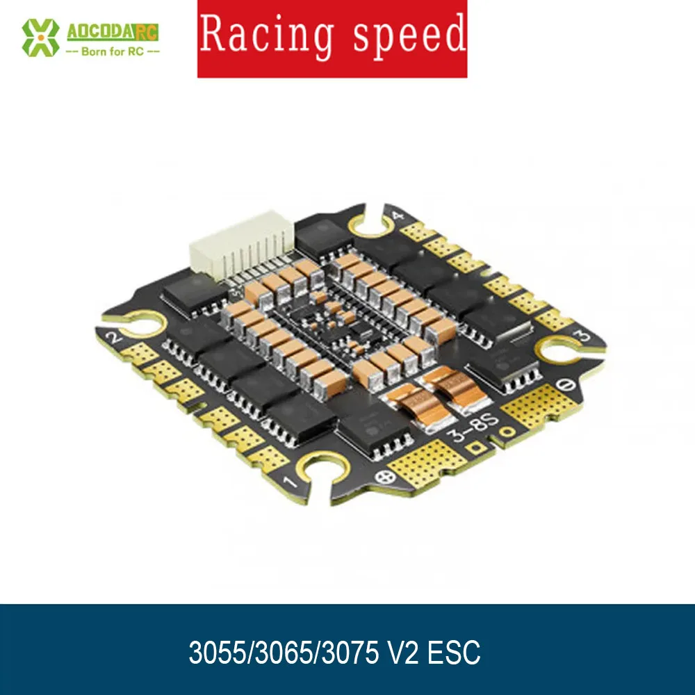 

Aocoda-RC 3055/3065/3075 AM32 32-битный 55A/65A/75A 4-в-1 ESC с входом Lipo 3-6S/3-8S для FPV RC Drone